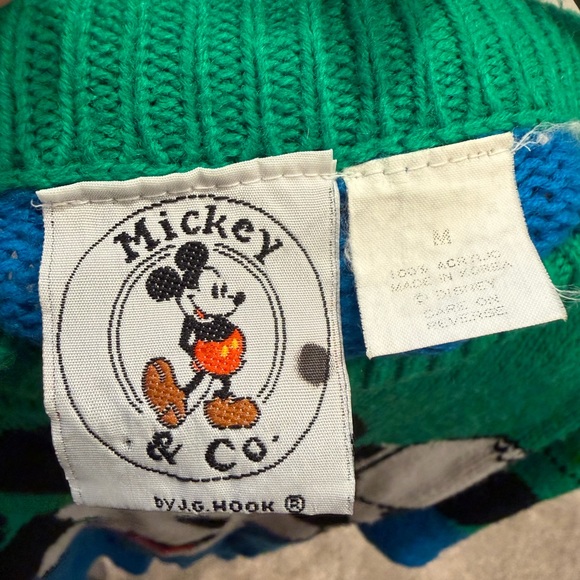 VTG 90s Mickey & Co Colorblock Sweater - Picture 3 of 3
